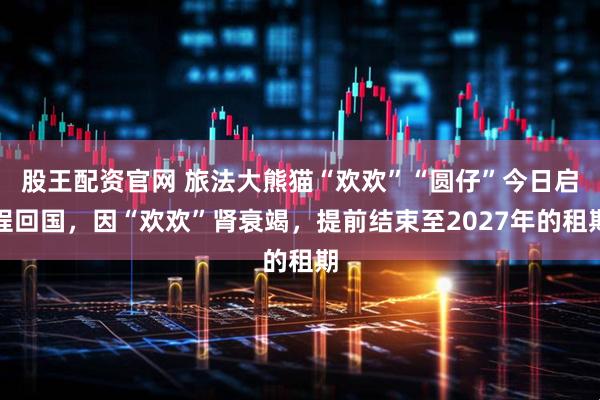 股王配资官网 旅法大熊猫“欢欢”“圆仔”今日启程回国，因“欢欢”肾衰竭，提前结束至2027年的租期