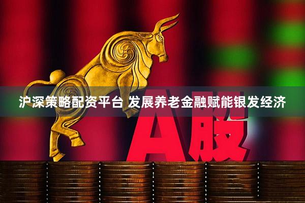 沪深策略配资平台 发展养老金融赋能银发经济